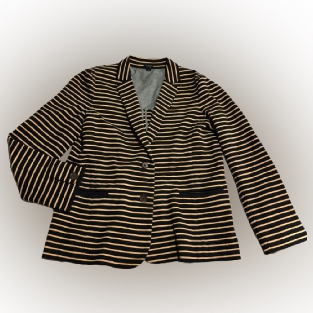 J. Crew Maritime Striped Blazer Sz Medium